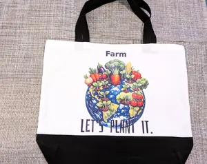 Farm Themed Graphic Tote Bag, Double Handle Luggage for Daily Use
