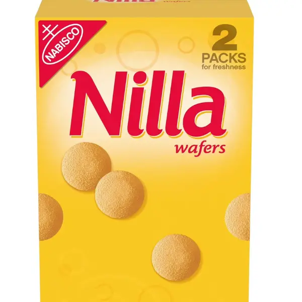 Nilla Wafers Vanilla Flavored Biscuit Snacks, Wheat Flour Base, Kosher Certified, Reduced Iron, Pantry & Cupboard Staple, 2-Pack, 15 oz.