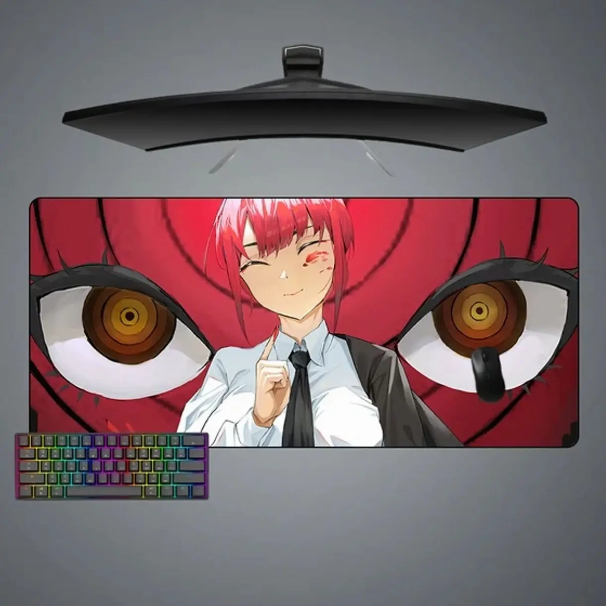 Makima Eyes Design Gaming Mouse Pad, Computer Desk Mat