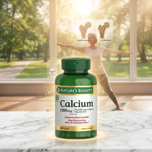 Nature's Bounty Calcium Supplement - 1200mg Calcium + 1000 IU Vitamin D3 - Supports Strong Bones & Immune Health - 120 Softgels