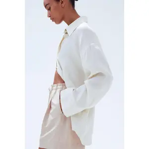 H&M Linen-blend drawstring shorts