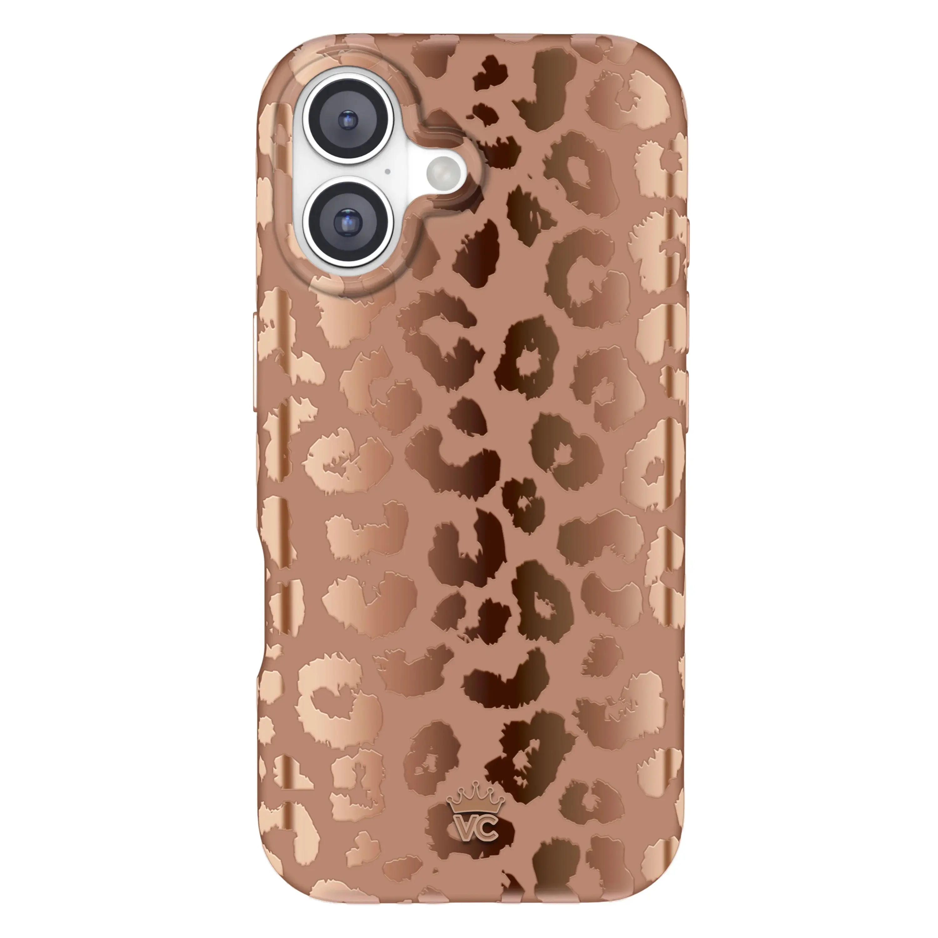 Bronze Chrome Leopard iPhone Case - Cute & Trendy MagSafe Compatible Protective Phone Case, Shockproof & Stylish Design Bronze Chrome Leopard iPhone Case - Cute & Trendy MagSafe Compatible Protective Phone Case, Shockproof & Stylish Design