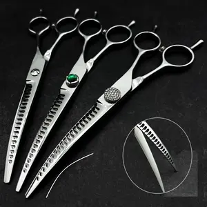 Professional Curved Thin Shears for Dogs & Cats, Grooming Scissors for Face Paws Legs, Essential Pet Grooming Tools, Durable Design
