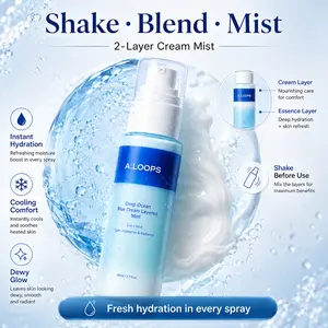 A.LOOPS Hydrating Cream Mist | 2-Layer Facial Mist for Glass Skin, Panthenol & Hyaluronic Acid, Korean Skincare