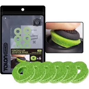Joystick Precision Rings, Aim Assist Target Motion Control Compatible with PS4, PS5, Xbox Series X/S, Xbox One, Xbox 360, Switch Pro and Scuf Controller (Green - Soft - 4H) thumbstick fps Console