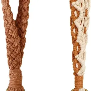 Macrame Keychain Boho Handmade Wristlet Keychain Wrist Lanyard Key Chain for