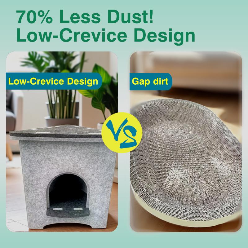 Triangular Flower Pet Nest – Compact Hideaway for Small Indoor Cats! Scratch - Resistant & Easy to Assemble apartment cat