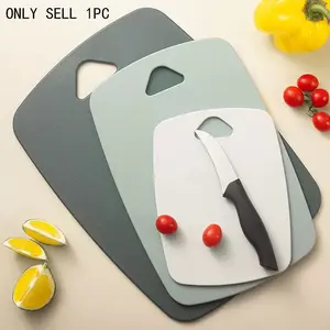 1pc Portable  Vegetable Board, Multifunctional PP Plastic Chopping Board, Thickened Crack- Oval Household Cutting Board for Kitchen