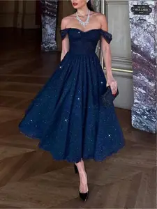 Romantic holiday princess dress with a cinched waist and a full skirt, perfect for Christmas parties, party dresses for women, prom dress