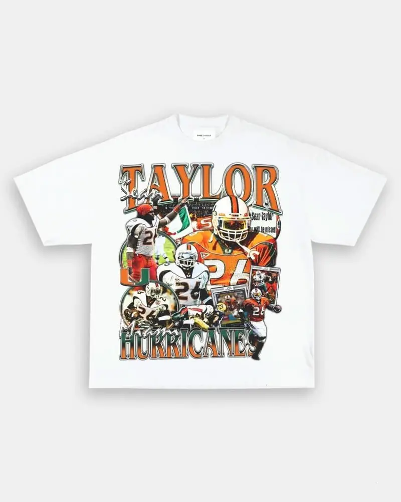 SEAN TAYLOR  MIAMI T-Shirt Unisex Graphic,Vintage 90s Football Tee, Unisex Gifts For Football Fan