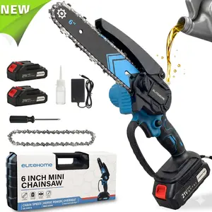 Mini Chainsaw,Portable Electric Cordless Chainsaw,Battery Powered,Small Power Handheld Chain Saws Pruning Shears for Tree Branches,Gifts for Men Women(2 Batteries&2 Chains)