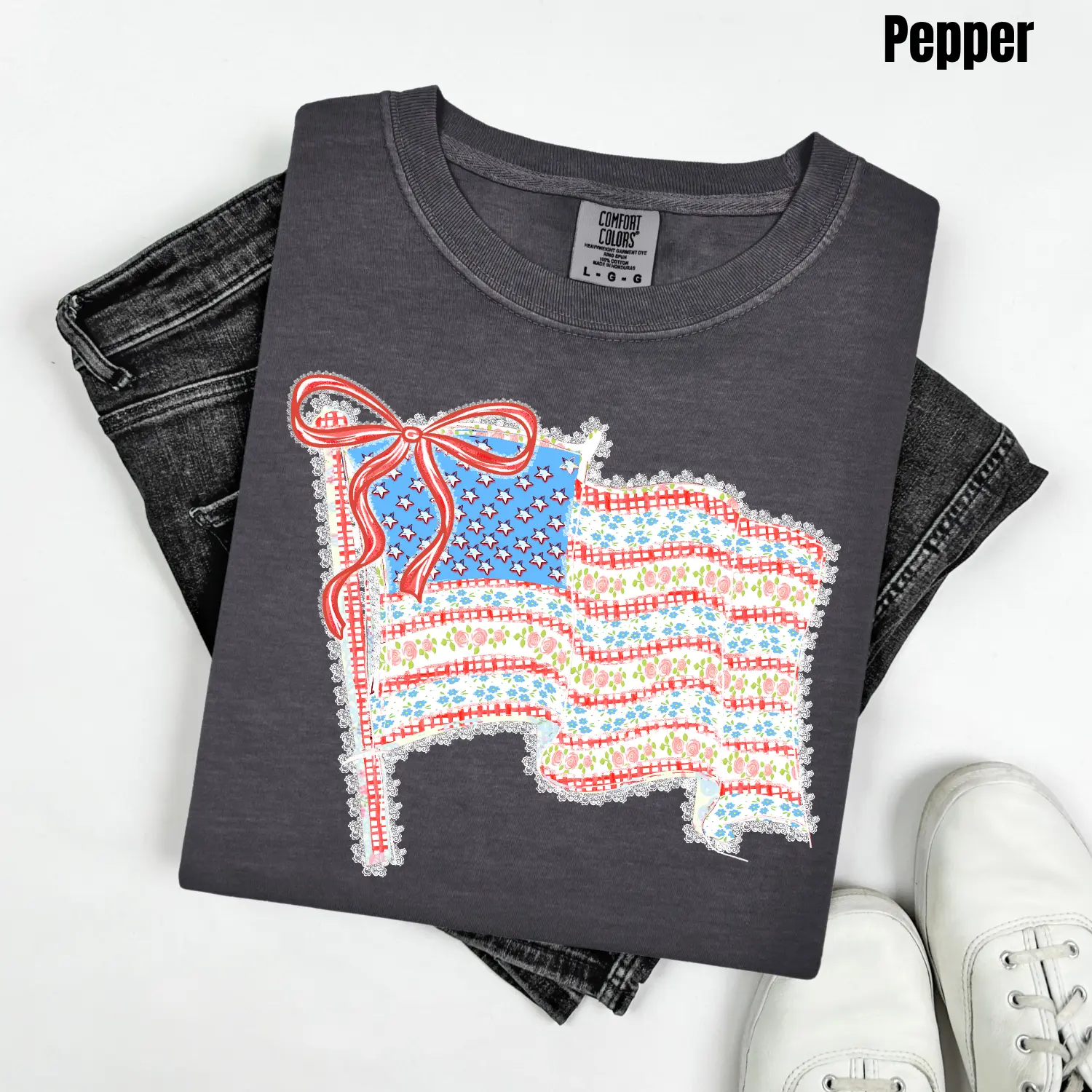 USA Aesthetic Flag Comfort Colors T-Shirt 'NLB'