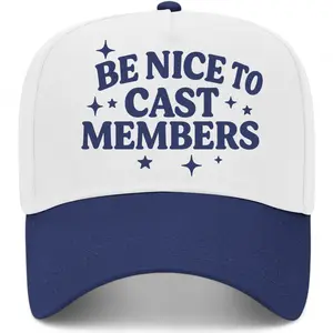 Be Nice to Cast Members Trucker Hat Unisex Viral Trendy Theme Park Hat for Men & Women