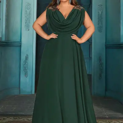 formal plus size emerald green dress Women's Plus Size Maxi Dress Summer Half Lantern Sleeve Square Neck Smocked Flowy A-Line Elegant Wedding Guest Dresses Emerald Green at Amazon Women's Clothing store