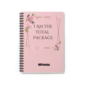 I Am The Total Package Spiral Notebook | Floral Pink Ruled Journal
