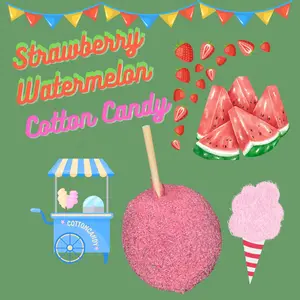 Copperpot Gourmet Caramel Strawberry Watermelon Cotton Candy