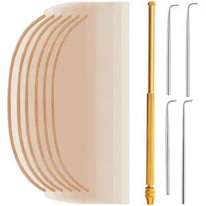 11 s Wig Making Kit Including 6 s Swiss Lace Net and Br Ventilating Holder with 4 s Ventilating Needles Wig Kit for Lace Front Wigs for Beginners (Light Brown)
