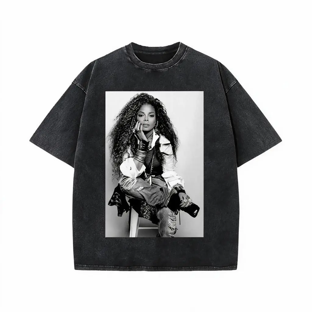Unisex Janet Jackson Music Graphic Summer Tee, Soft Cotton Crew Neck Short‑Sleeve Top, Casual Comfortable Versatile Apparel Suitable For All Seasons T‑Shirt For Adult Men And Women