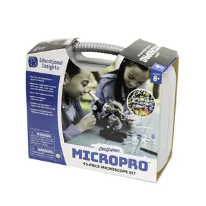 Educational Insights GeoSafari MicroPro 95-Piece Microscope Set, Prepared Slides, Instruction and Activity Guide, Ages 8 and up