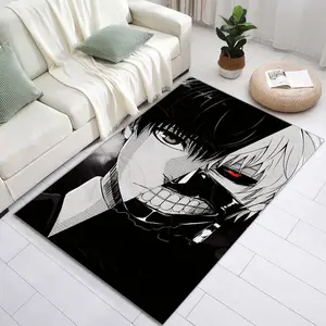 Japanese Anime Home Decor Doormat- Manga Art of Kaneki Ken & His Ghoul Transformation- Unique Manga Art Doormat for Anime Fans