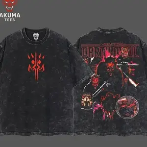 Darth Maul villain Vintage Retro Comfort Washed T-shirt, Unisex Casual Comfort T-shirt, Soft Wearable Gift, Movie Lovers Graphic Tee, Vintage Streetwear for Daily Fit, Movie Superhero Lover, Y2K,MCU, DCU VOK, Oversize Shirt, Vintage Outfit SGZ