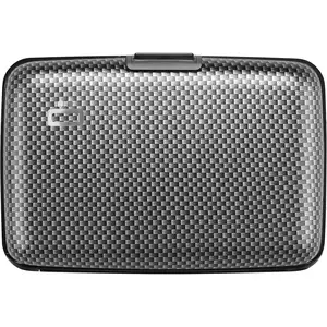 card holder, RFID protection against fraud and demagnetization, compact wallet,  Case STOCKHOLM model (Carbon Effect, Standard lock)