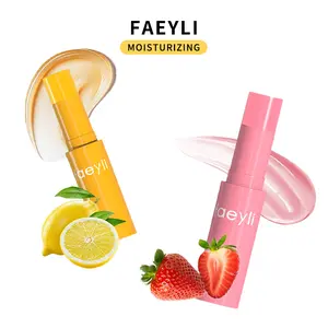 Faeyli 3PCS Strawberry/lemon/avocado fruit lip balm for sensitive skin,lip balms for dry lips safe, moisturizing and fade lip lines for men and women