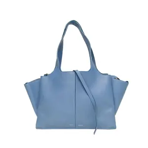 Pre-owned Celine 【Alea】CELINE Blue Trifold Bat P245826422