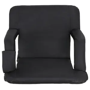 Zeny Portable Heated Outdoor Stadium Bleacher Seat - 6 Adjustable Reclining Positions, Foldable Compact Design, Waterproof Bottom, Cup Holders, Armrests, USB Heating Function, Phone Pocket, Easy Portability