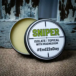 Sniper - Sunnyside of Chief - Magnesium Topical Salve with Terpenes – Hand-Crafted, Fast-Absorbing, Minimal Aroma | For Skin & Deep Muscle Recovery | 1oz (28g)