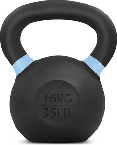 Yes4All Powder Coated Cast Iron Kettlebell Strength Training Kettlebells Weight