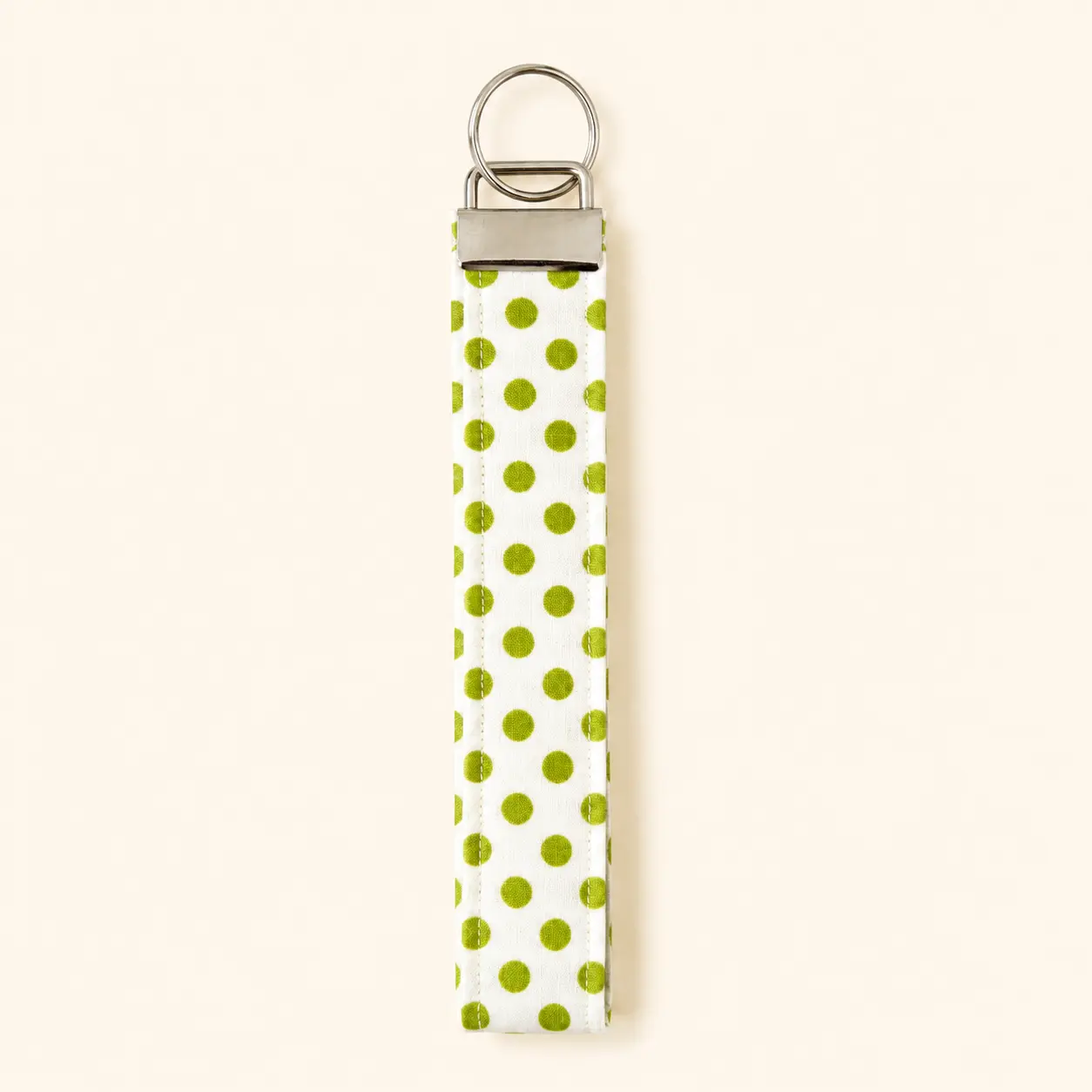 Green Dot Wristlet Keychain