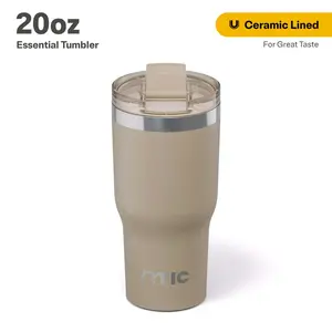 RTIC 20 oz Ceramic Lined Insulated Essential Tumbler, Leak-Resistant Lid