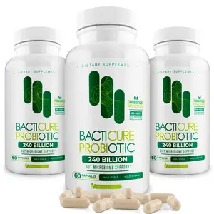 Bacticure, Natural Product, Set of 3 Bottles, Total per Bottle 60 Capsules, Immune System Support, Patented Formula, Original Product