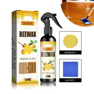 Natural Beeswax Spray Cleaner Polish Wooden Furniture Restore Shine Finish Multi-Purpose Wood Seasoning Beewax for Floor Tables Cabinets
