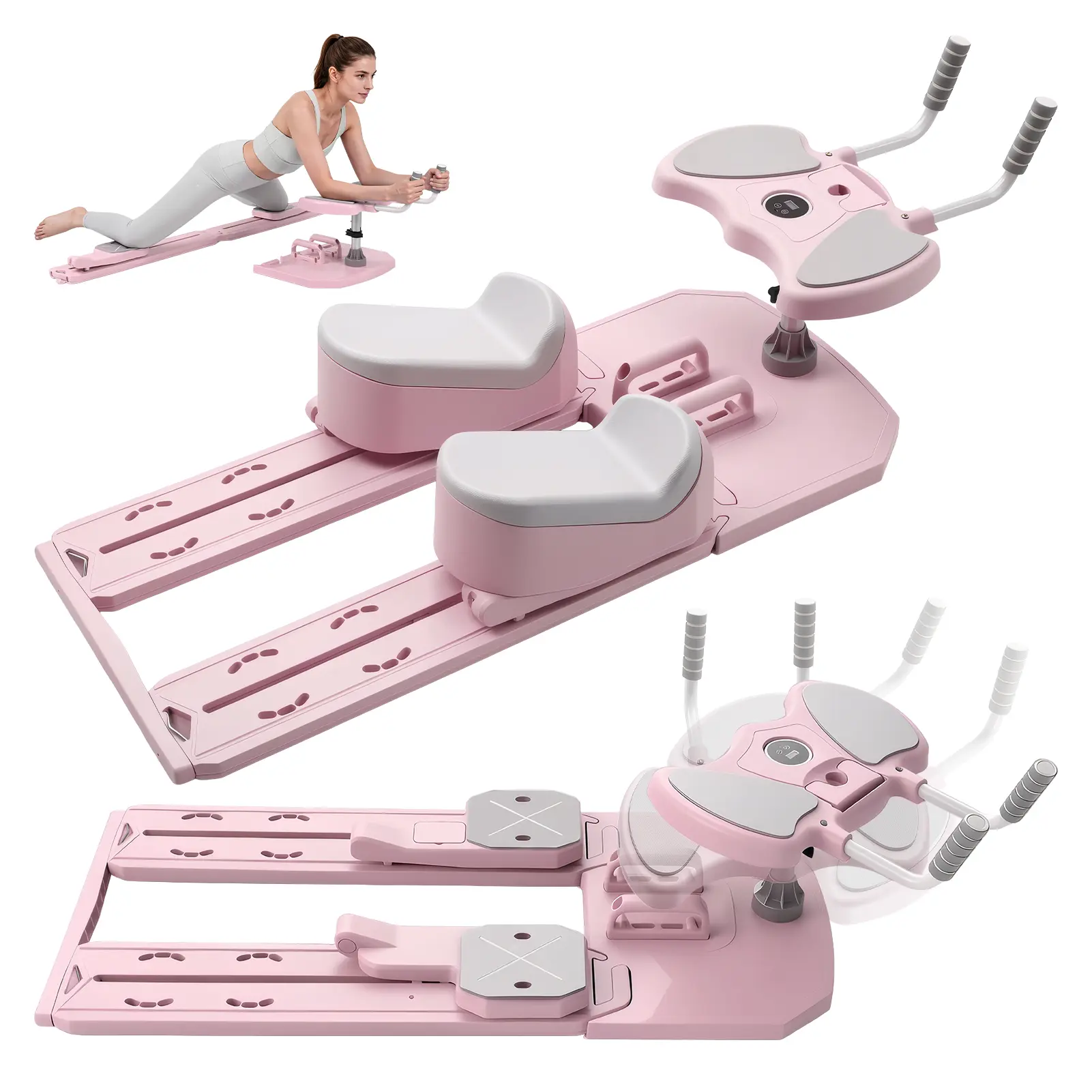Explorinox Crawling Trainer, Adjustable Spine Stretch & Core Exercise Equipment, Non-Slip Home Workout Tool, Supports up to 220lbs