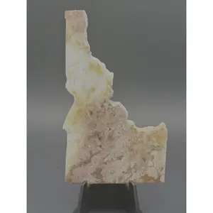 Idaho Magnet - Hand Carved From Natural Plume Agate