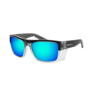 Bomber - Clutch Z87+ Polarized 2 Tone Frame / Ice Blue Mirror Sunglasses