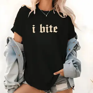 Gothic I Bite Sweatshirt with Humorous Girls Crewneck Sarcastic Women Long Sleeve Pullover Meme Sweater Perfect Humor Gift for Her