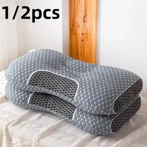 High-End 3D Ergonomic Neck Pillow, Neck Rest Cushion, Side-Sleeping Pillow, Cervical Support, Breathable Pillowcase, Large Size, Polyester Fiber Wadding