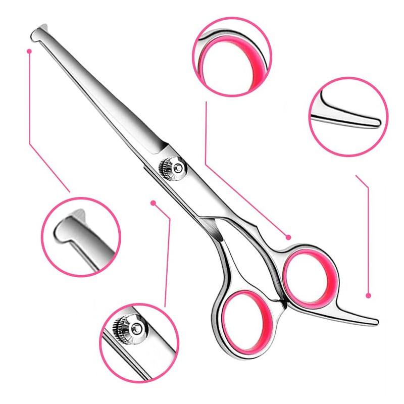 Gimars 6-in-1 Professional Dog Grooming Scissors Set - Heavy-Duty Titanium Coated 4CR Stainless Steel with Safety Round Tips for Cats and Dogs Grooming Gimars 6-in-1 Professional Dog Grooming Scissors Set - Heavy-Duty Titanium Coated 4CR Stainless Steel with Safety Round Tips for Cats and Dogs Grooming