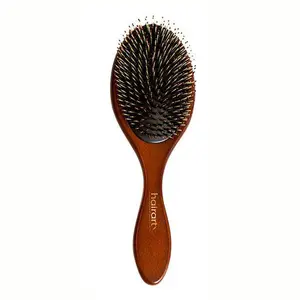 100% Beech Wood Handle Oval Paddle Brush
