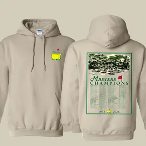 Masters Tournament 2026 Menswear Hoodie – Trendy Casual Cotton Long Sleeve Unisex Hoodie for Golf Fans, Daily Wear Commemorative Graphic Top, Gifts For Men, Masters golf hoodies, Golf gifts for him