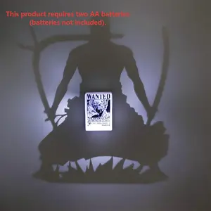 Roronoa Zoro Shadow & Light Lamp — Anime-Themed Ambient Light & Projection Night Light(Batteries not included)