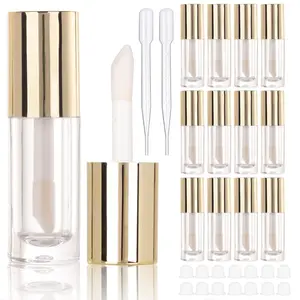 14 count Empty 6ml big brush Chunky lip gloss tubes for DIY lip gloss, Large doe foot wand lipgloss containers