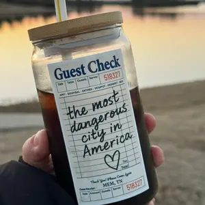 Memphis Tennessee Gift Glass Cup - The Most Dangerous City in America Design