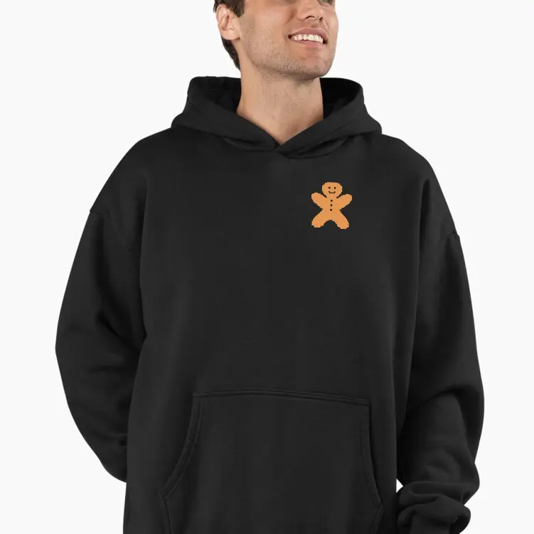 Gingerbread cookie pixel art Premium Oversized Hoodie Cozy Hoodie Sweatshirt Quality Printed - Winter Wear