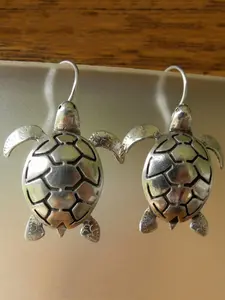 Vintage Sea Turtle Design Dangle Earrings, Statement Earrings, Boho Style Jewelry for Women, Classic Fashion Accessories for Daily Wear