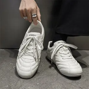 Quilted German Trainers Men's Off-White｜Soft Material Commute & Daily Wear
