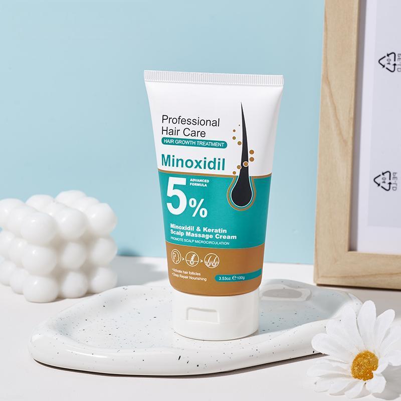 Minoxidil 5% Hair Growth Scalp Massage Cream with Keratin & Ginger Extract Prevents Loss Repairs Follicles Promotes Fast Regrowth Strengthens Roots Refreshing Non-Greasy New Formula